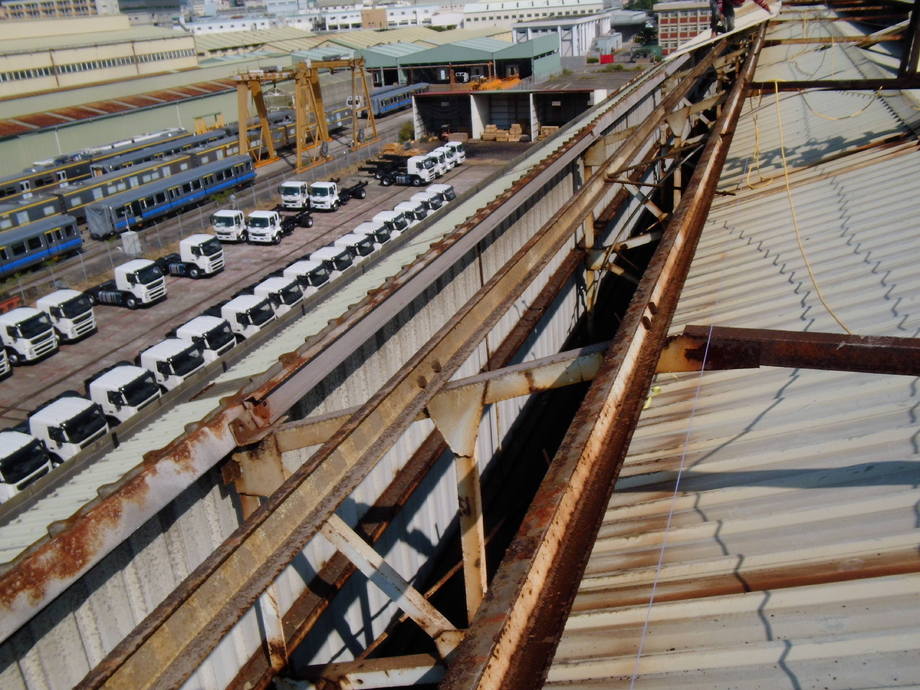 桃園天溝防水-鋼構樑天溝除鏽與防蝕